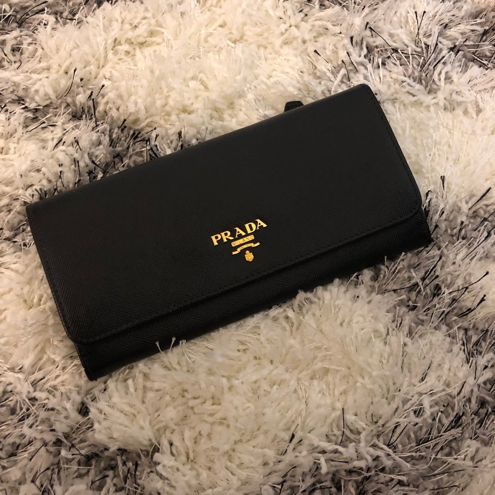 100% Authentic New Prada Saffiano Wallet - Picture 4 of 9
